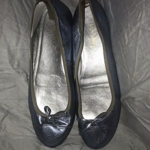 PRADA sz41 (US 10) Pewter Flats